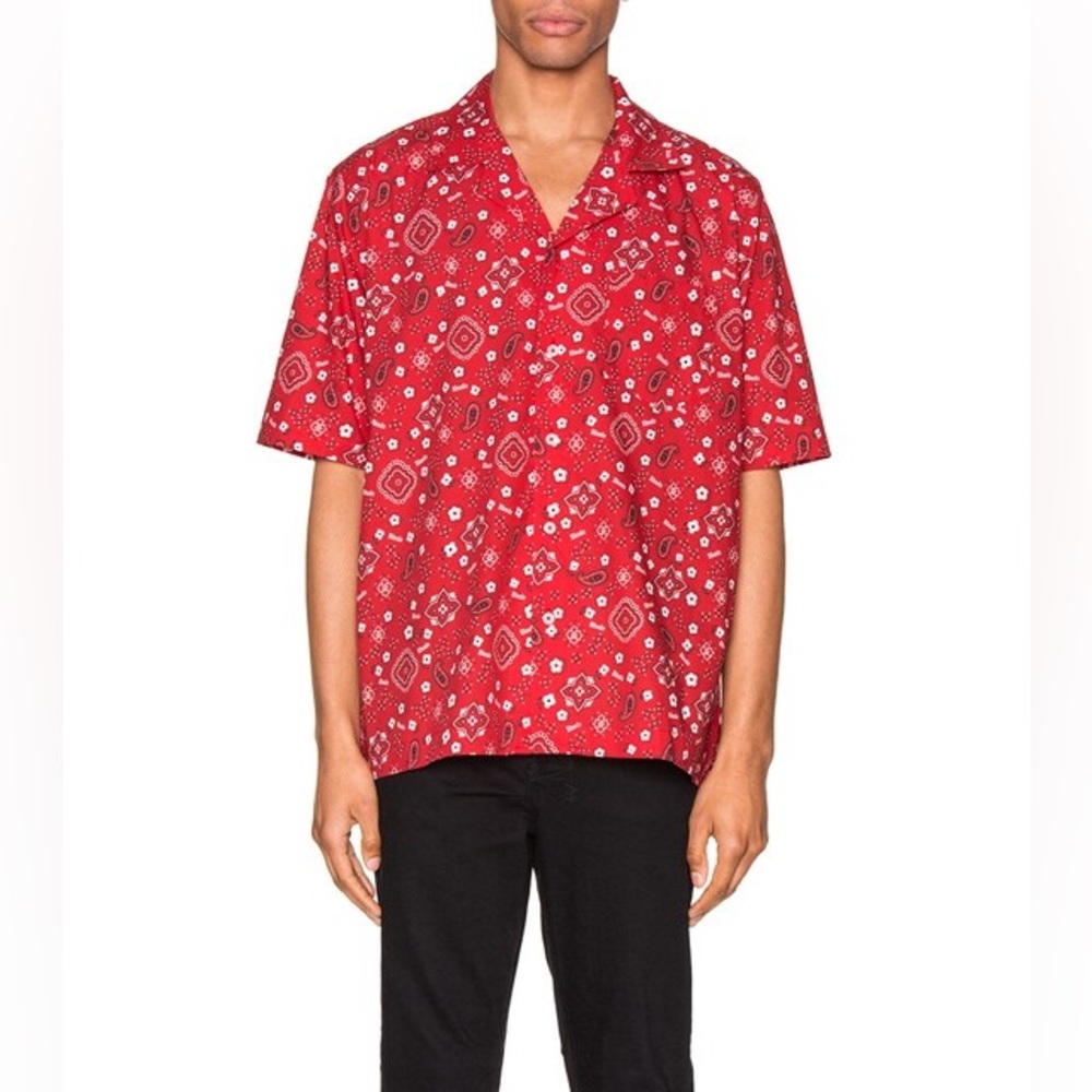 Rhude Red Bandana Camp Shirt 2XL